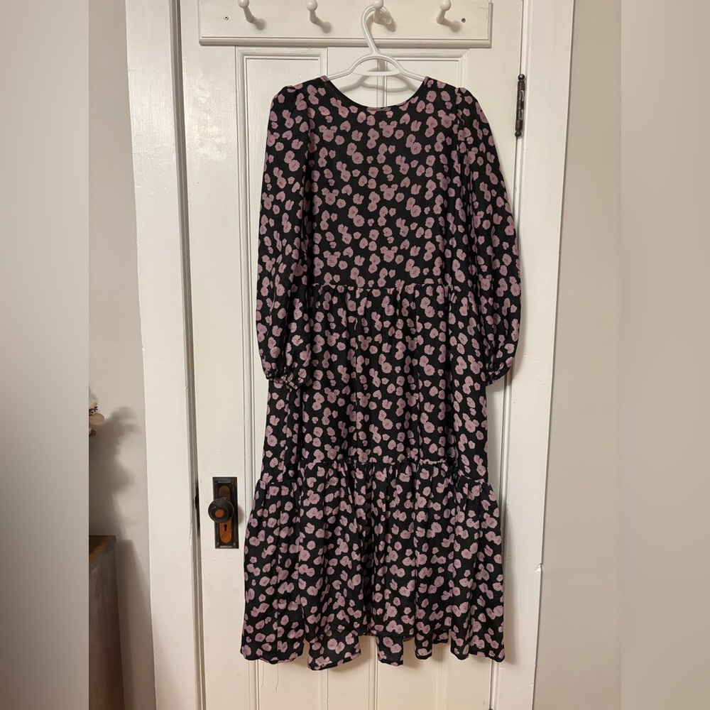 Stella Nova Floral Maxi Dress — Black, Purple & Pink | EUR 38 / US 4